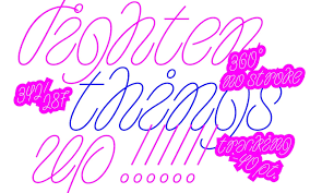 Beispiel einer Tangley-Schriftart